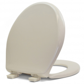 Bemis 200E4 (Bone) Premium Plastic Soft-Close Round Toilet Seat Bemis